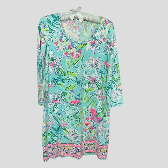 NWOT Lilly Pulitzer Beacon Bali Blue Sway This Way Print Dress - Picture 4 of 13